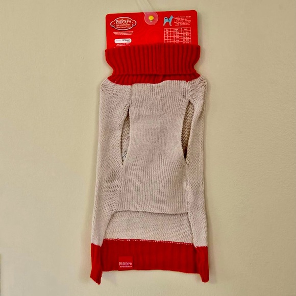 Rudolph Abominable Snowman Yeti Pet Colorful Knit Holiday Christmas Sweater - Picture 4 of 6